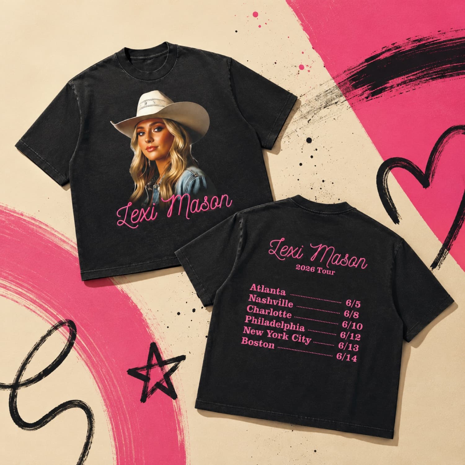 Lexi tour DTF print