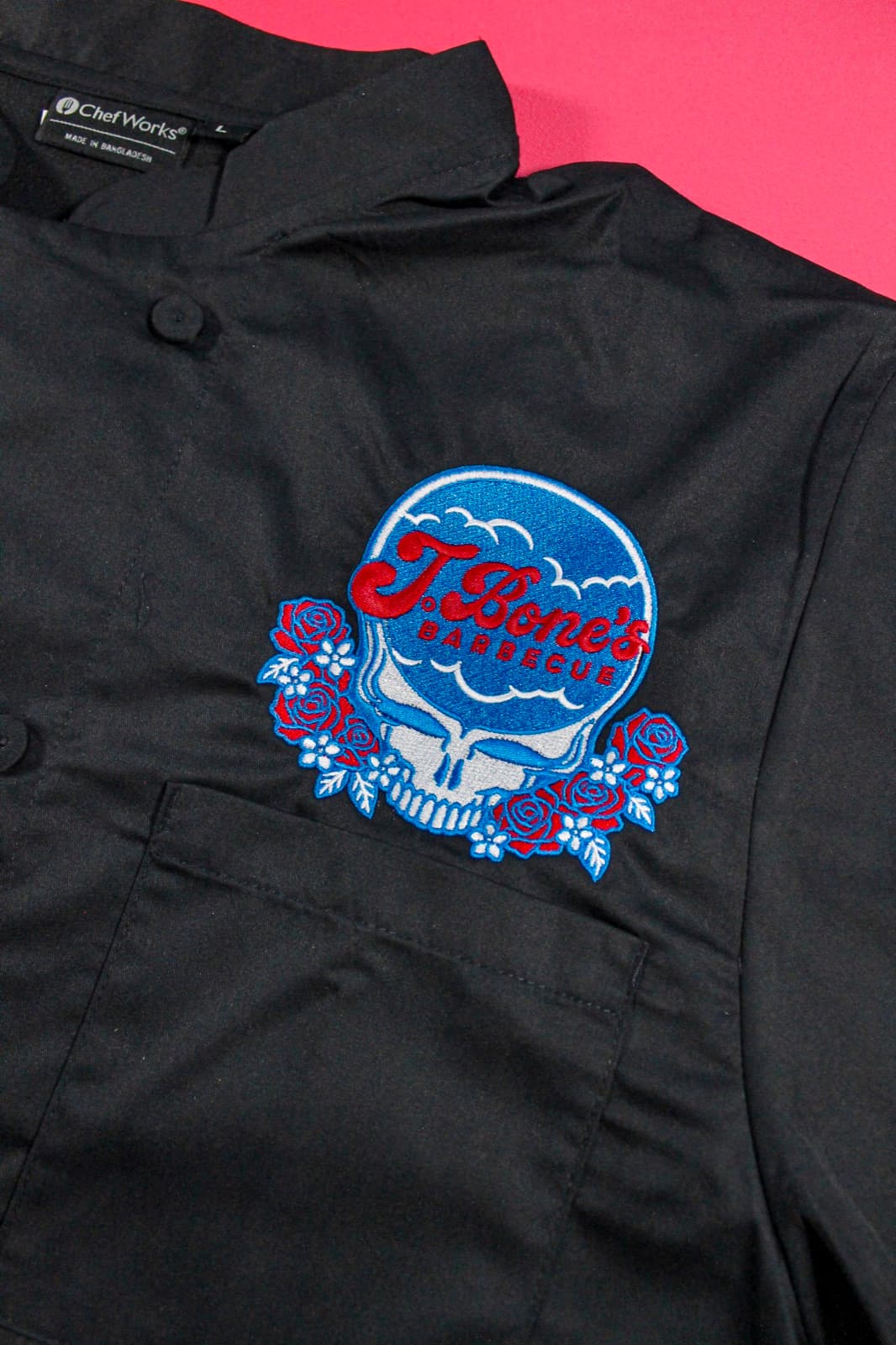 J. Bone's BBQ, embroidery