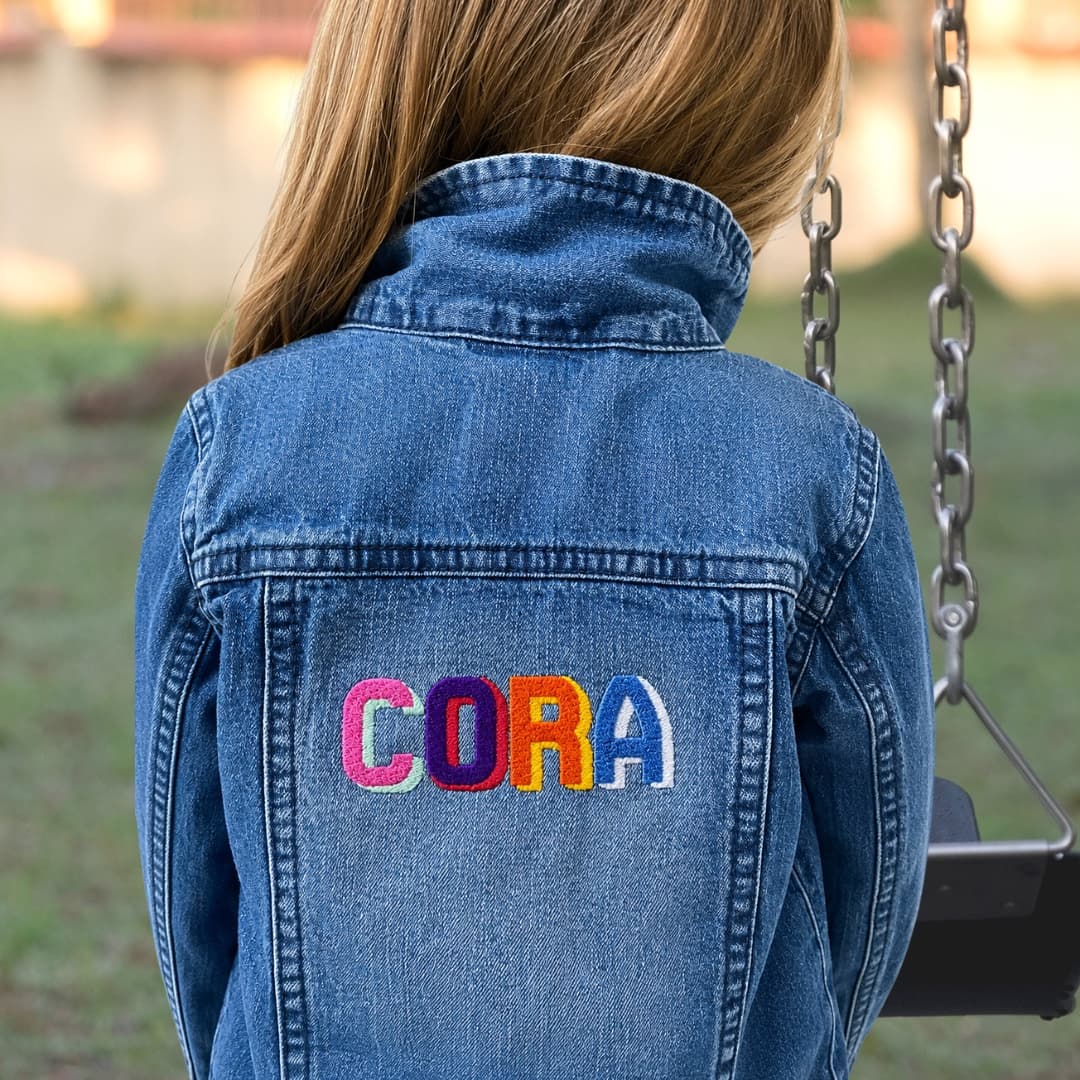 Personalized Cora embroidered piece